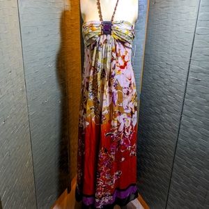 Adrianna Papell Silk Maxi Dress NWT